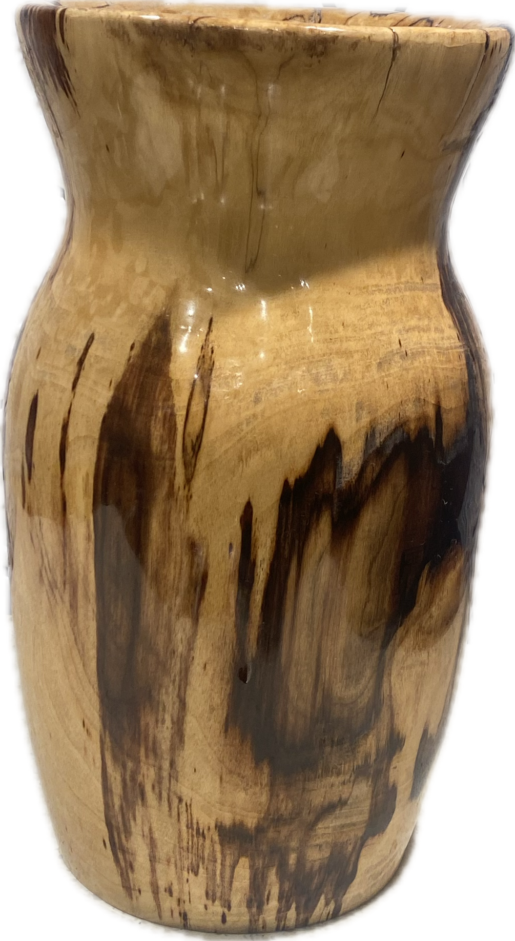 Large Aspen Wood Lathe-Turned Vase